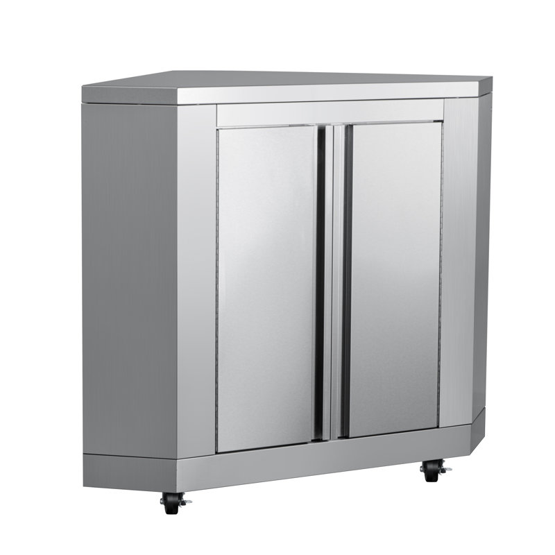 Armoire de coin en acier inoxydable de 26 po pour la cuisine extérieure (km-OKS-CCAB)