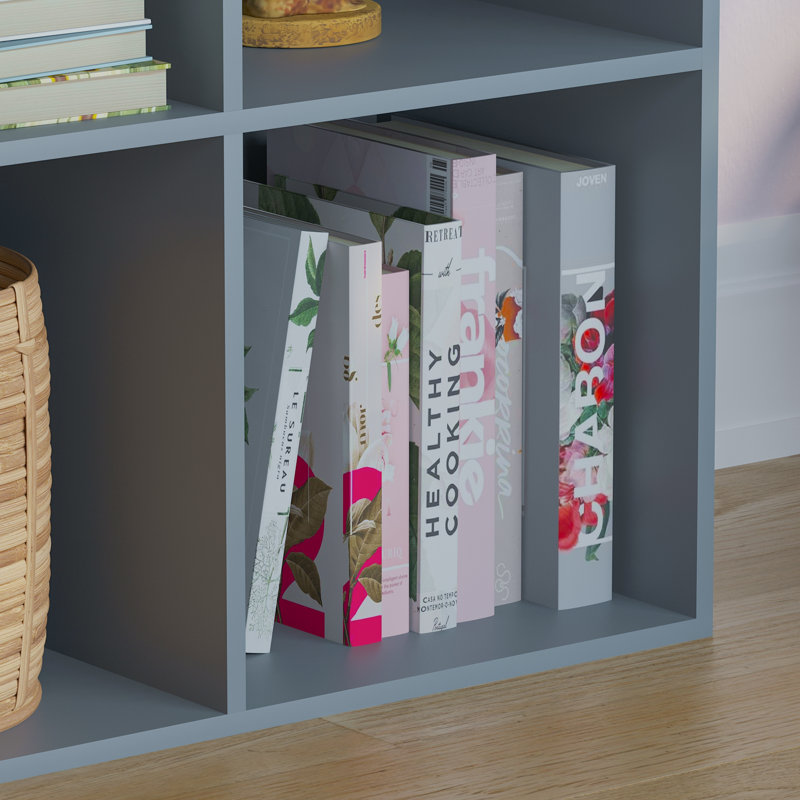 Oreland Cube Bookcase, Grey, 64.5cm H x 65cm W x 29cm D