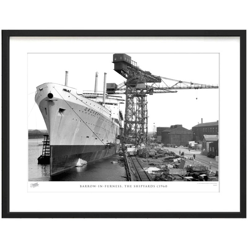 Barrow-in-Furness, The Shipyards C1960 by Francis Frith - Single Picture Frame Print, 60cm H x 80cm W x 2.3cm D
