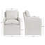 Chaise rembourrée de 26 po de largeur avec accoudoirs modernes en tissu