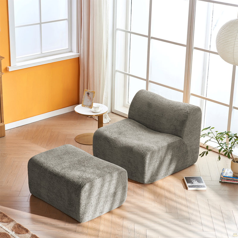 Fauteuil à simple compression en mousse, Gris
