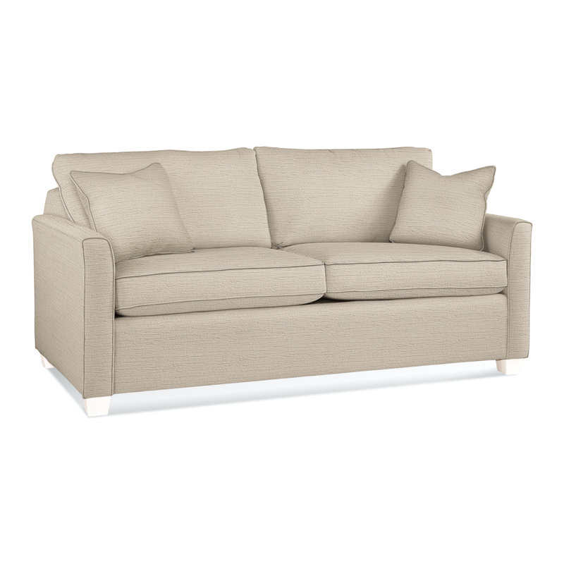 Charleston 77" Sleeper Sofa , Eggshell Polyester Blend, Frost White, Air Dream