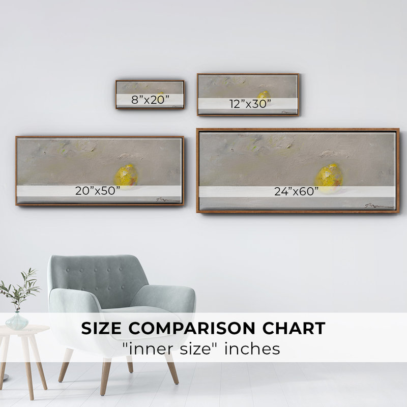 LemonLime- Framed Canvas, 12" H x 30" W