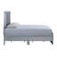Lit double (matelas non inclus), argent