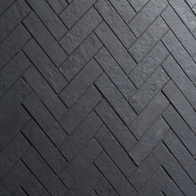 SAMPLE-Portrait Herringbone Matte Porcelain Mosaic