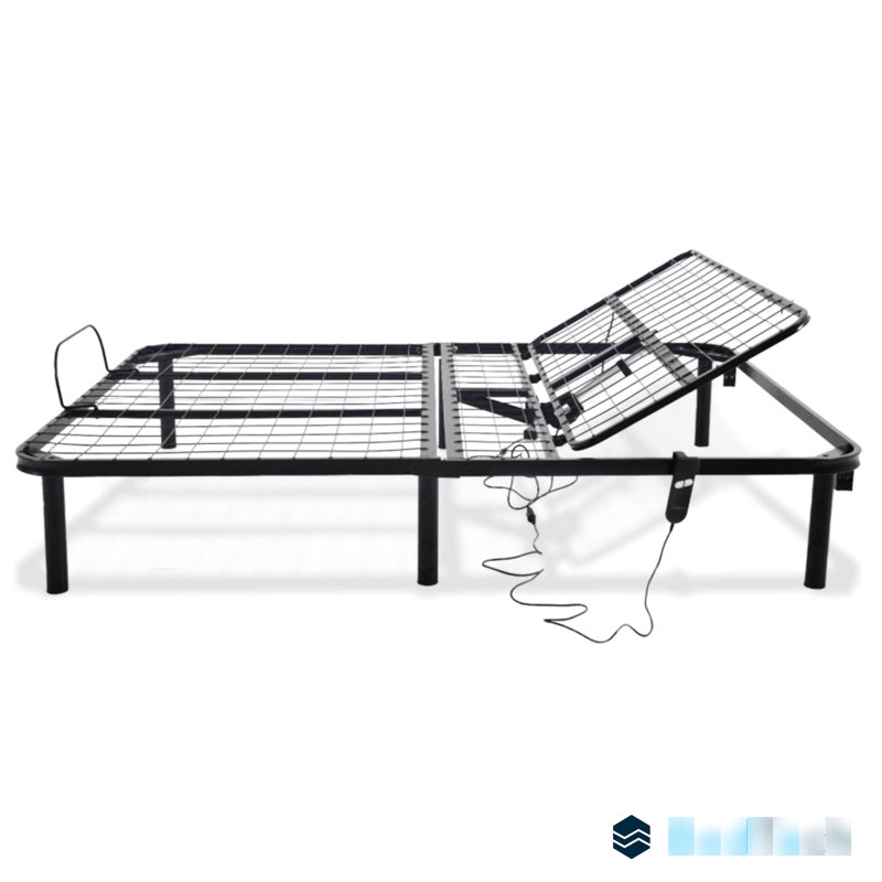 Sommier pour grand lit réglable Head, capacité de 850 lb, acier robuste, noir, lit sans sommier nécessaire, poids de 850 lb