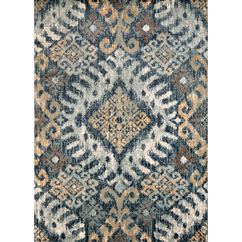 Tapis bleu Farwa, Rectangle 1 pi 10 po x 3 pi