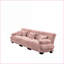 Canapé modulaire 3 places à assise profonde modulaire pour salon et bureau | Chenille | Rose-516701980