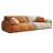 Orange + White 100% Polyester Modular Sofa cushion couch-109325746-109325752