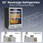 24" 220-Can Built-In/Freestanding Beverage Refrigerator for Beer & Soda Cooler with Glass Door,Blue LED and Reversible Door Drinks Fridge-118228652
