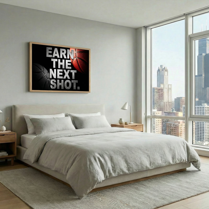 Ensemble d'une toile murale « Gagne ta prochaine chance »., H 36 po x l 48 po, Naturel