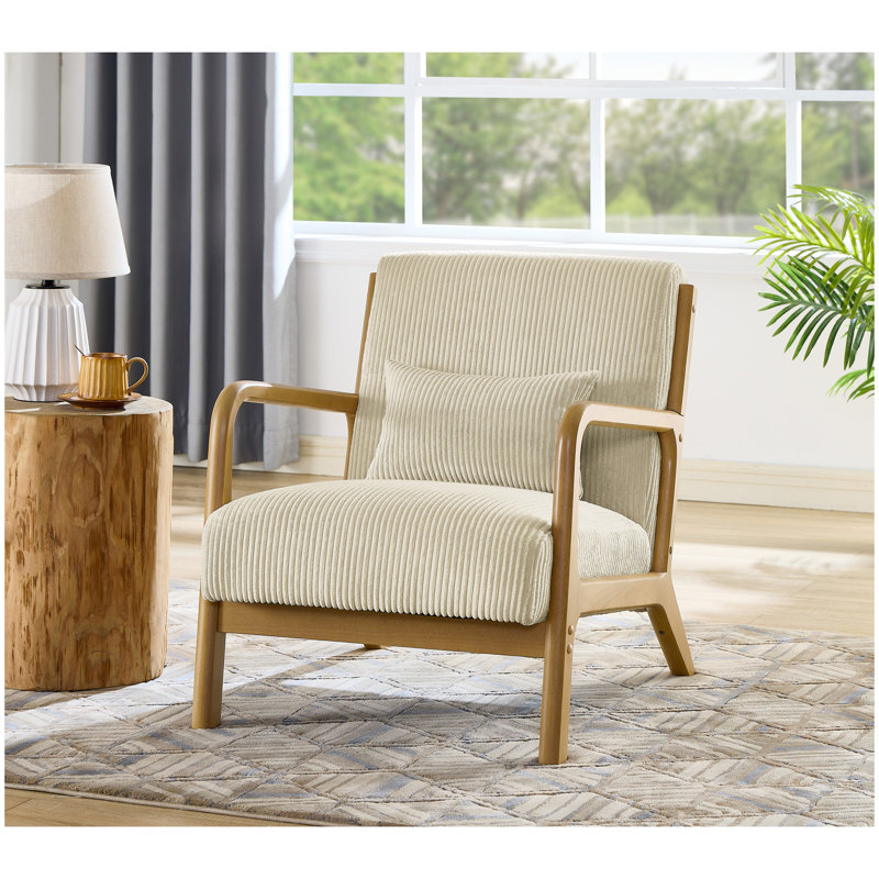 Chaise longue en bois, Beige