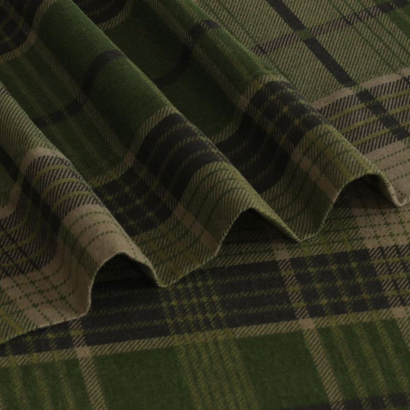 Ensemble de draps 100% flanelle 4 pièces, Ensemble de draps pour très grand lit avec 4 piè, ADN / tissu écossais
