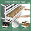 Boîtes de nidification pour poulets, boîte de nidification pour poulets en bois, 8 boîtes de ponte pour poules, canards et volaille avec œufs roulants, toiture en PVC et perchoirs pliables, l 47 po x l 26,4 po x H 35,4 po
