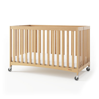Lit de bébé pliant en bois pleine grandeur
