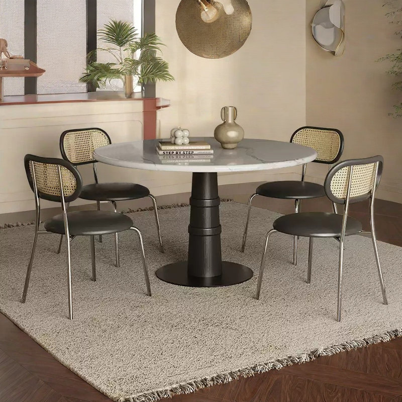 Ensemble de table de salle à manger Chic, H 29,5 po x L 47,2 po x l 47,2 po, 7 Pieces: Table, 6 Chairs