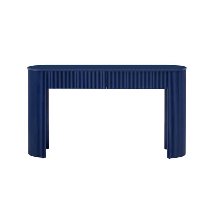 Entryway Table, Modern Console Table With Oval Top And 2 Drawers by Latitude Run