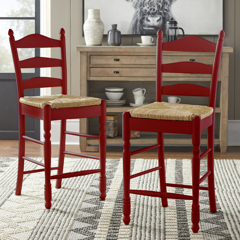 Tabouret de bar et de comptoir Amasya, Rouge, Tabouret de bar (assise de 30 po de hauteur)