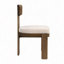 Ensemble de 2 chaises de salle à manger rembourrées en tissu avec pieds en bois d'hévéa massif, capacité de poids de 330 lb