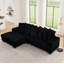 Canapé-lit modulaire rembourré en velours Corduroy-56129514