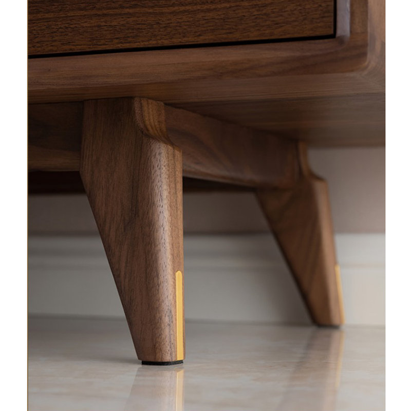 Modern simple black walnut TV cabinet