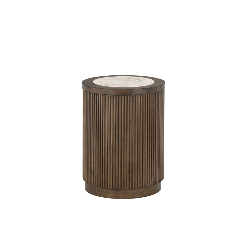 Table de bout Glenwood, Noyer foncé, Gris