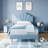 Twin Velvet Upholstered Bed Frame with Adjustable Headboard, Wood Slat Support for Boys & Girls-833924554