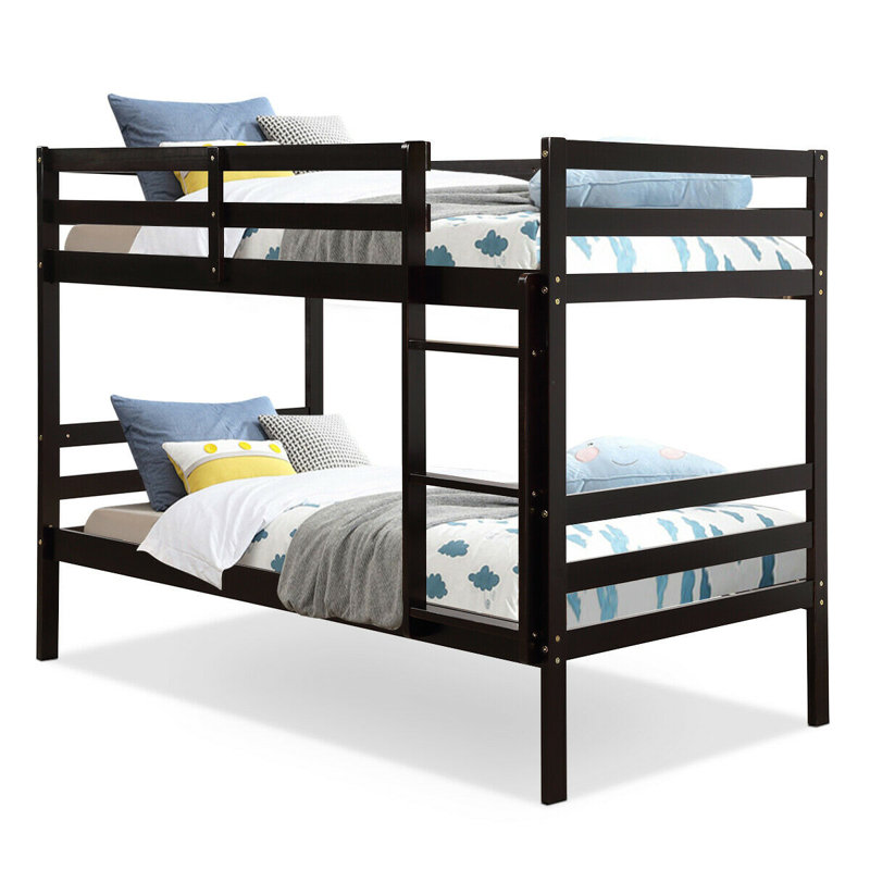 Kenneth Kids Twin Bunk Bed, Espresso
