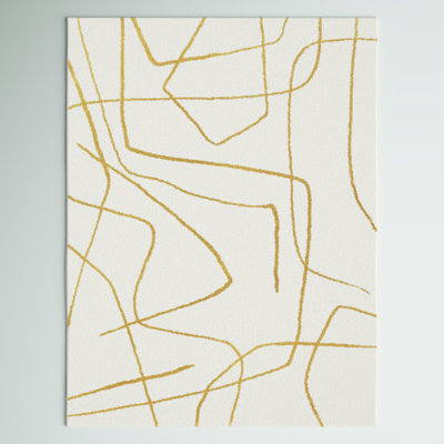 Goodrow Abstract Mustard/Cream Area Rug