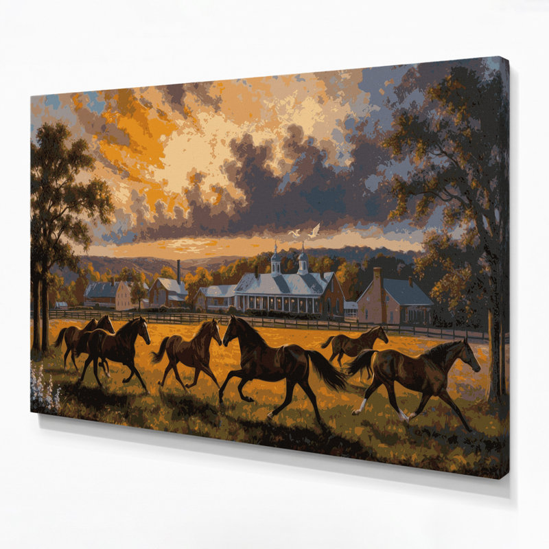 Art mural sur toile brune «USA State Kentucky», H 16 po x l 20 po