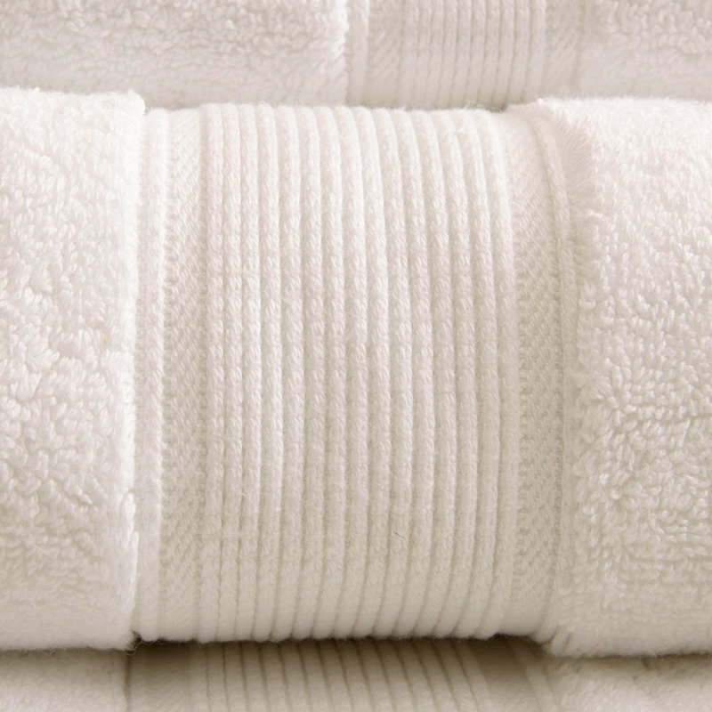 100% Cotton 8 Piece Antimicrobial Towel Set, Cream