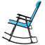 Chaise berçante d'extérieur à appui-tête pliable zéro gravité - bleu-2132292517