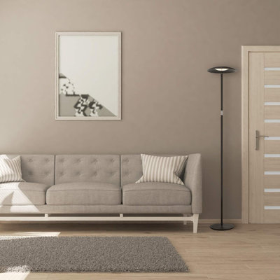 Ibrain Torchiere LED Floor Lamp - 3 Color Temperatures, Dimmable Uplight & Downlight, Touch Control, Safe For Kids & Pets -  Brayden Studio®, 9EF8E79FBB584E2DA0F573549B2A73F0