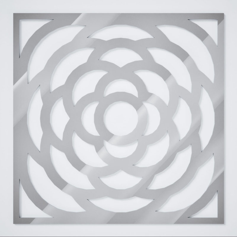 Panneaux muraux décoratifs en acrylique Edinburg, grand, l 23 3/8 po x H 23 3/8 po x T 1/8 po, gris, Gris
