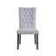 Ensemble de 2 chaises d'appoint rembourrées en lin seulement, sans les tables