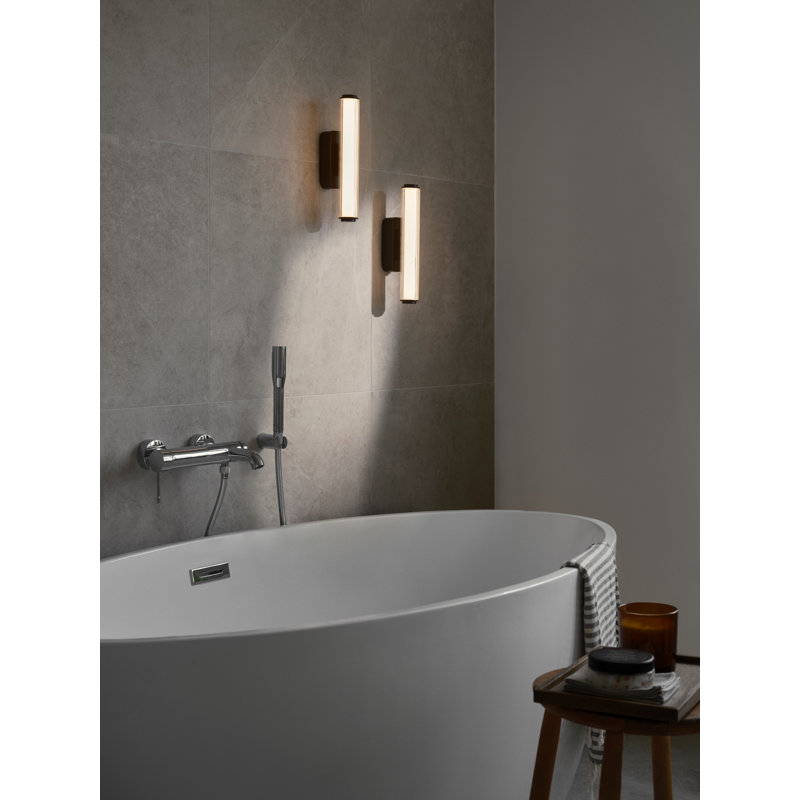 Plastic Flush Mounted Sconce, 32 cm H x 10 cm W x 5.5 cm D, Black, 760