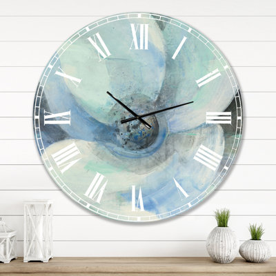 Swigart Watercolor Moonlight Magnolia II - Farmhouse wall clock