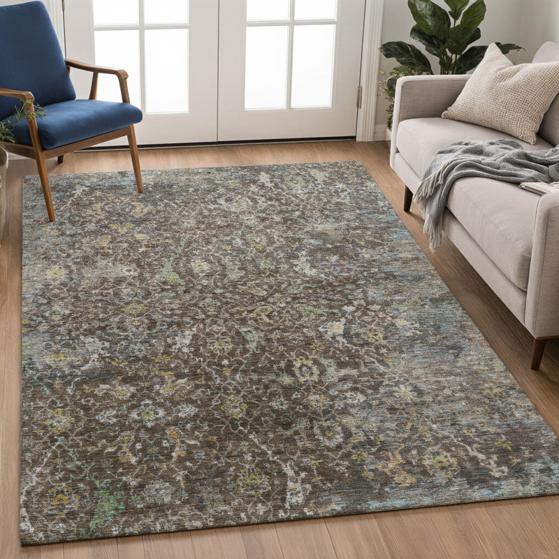 Machine Washable Indoor/Outdoor Jadiel ACN2359 Traditional Rug, Rectangle 8' x 10'