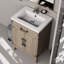 Ensemble de meuble-lavabo en chêne gris avec comptoir en acrylique l 24 po x P 18 po Miroir 24 dessus, inclus