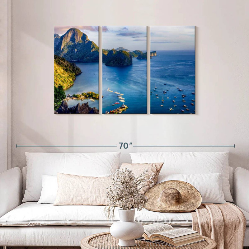 Zone côtière de Gillard El Nido, H 28 po x l 45 po