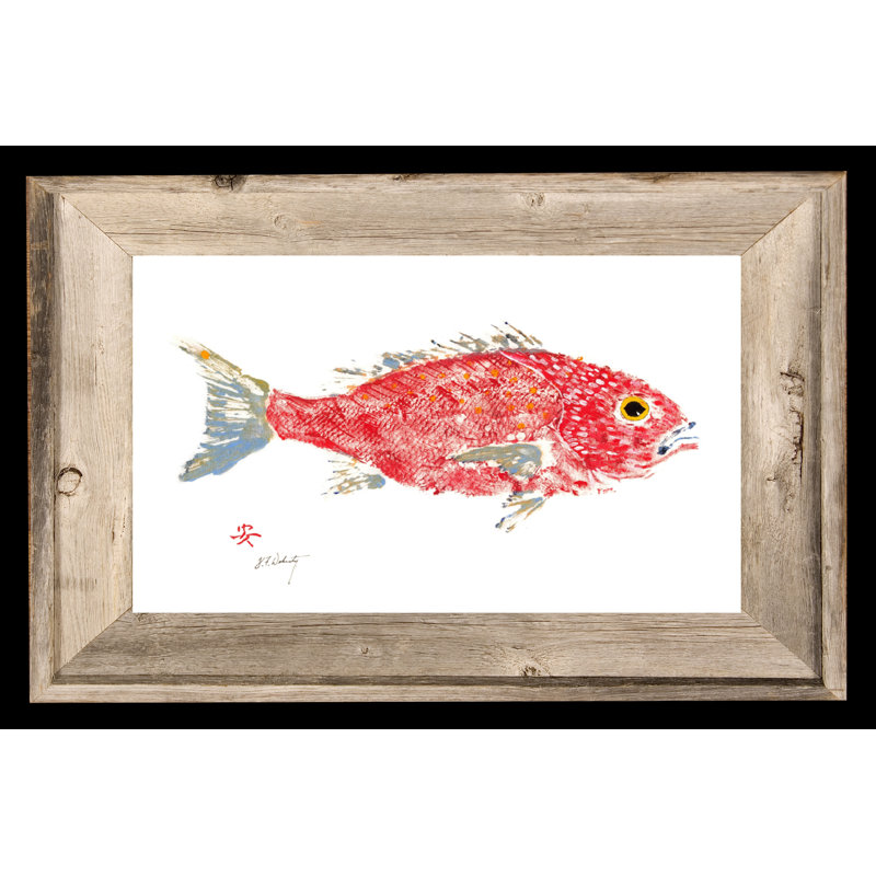 Red Snapper, reproduction encadrée - décor bord de mer