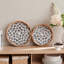  Plateau de service rond YANGQIHome avec poignée pour la décoration intérieure, table basse, cadeaux, 13,8 po