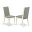 Ensemble de table de salle à manger 5 pièces comprenant une table de salle à manger ronde avec piédestal et 4 chaises rembourrées en tissu de lin sable noir-1579395239-1579360096-1579360103