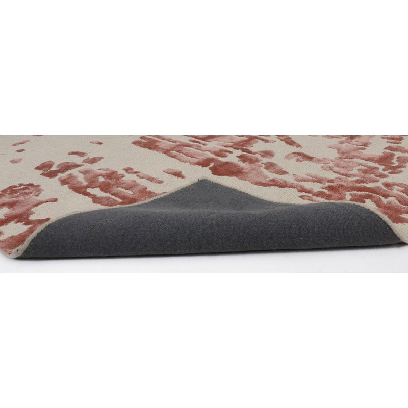 Tapis décoratif en terre cuite Touffeté à la main à motif abstrait Ilford, Rectangle 3 pi x 5 pi