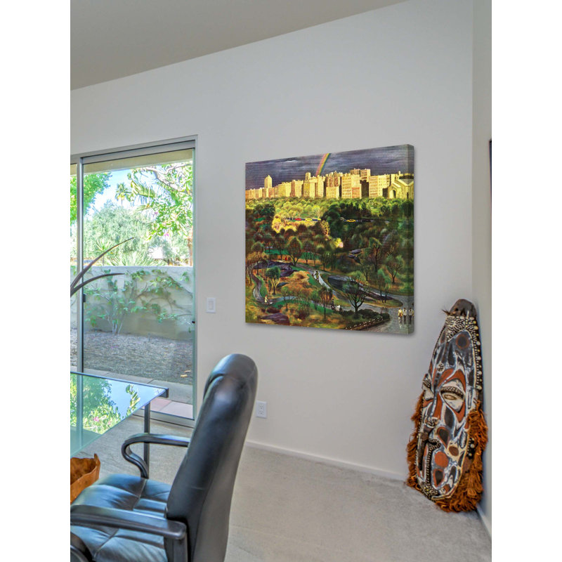 « central park arc » par john négligeable faisant, reproduction d’art sur toile tendue, H 24 po x l 24 po