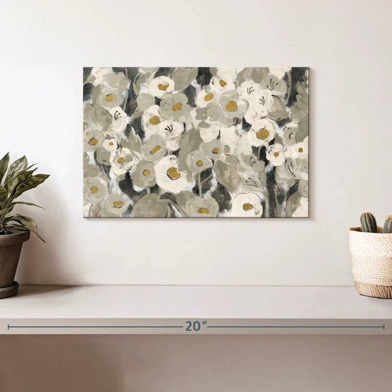 Harnek fleurs veloutées neutres, H 8 po x l 12 po