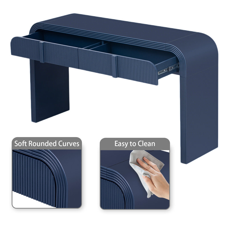 Table de rangement à deux tiroirs Modern Modern, Bleu marine