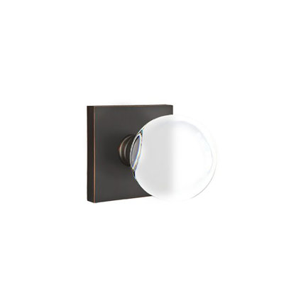 Passage Bristol Crystal Knob with Square Rose