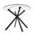Round Glass Top Metal Base Dining Table-2015907825
