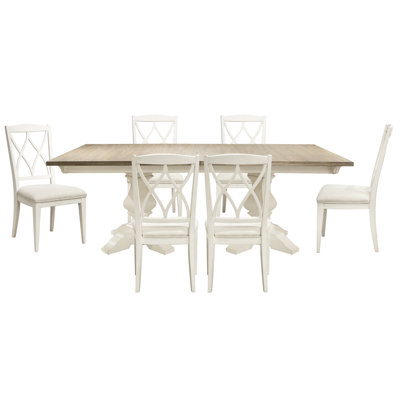 Elnora Extendable Double Pedestal Dining Set